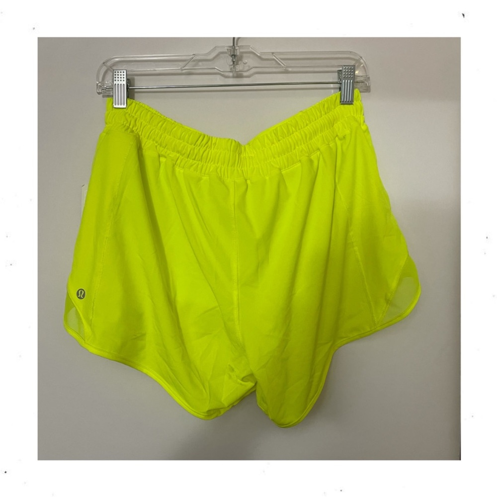 lululemon hotty hot 4” || highlighter yellow - Picture 7 of 7